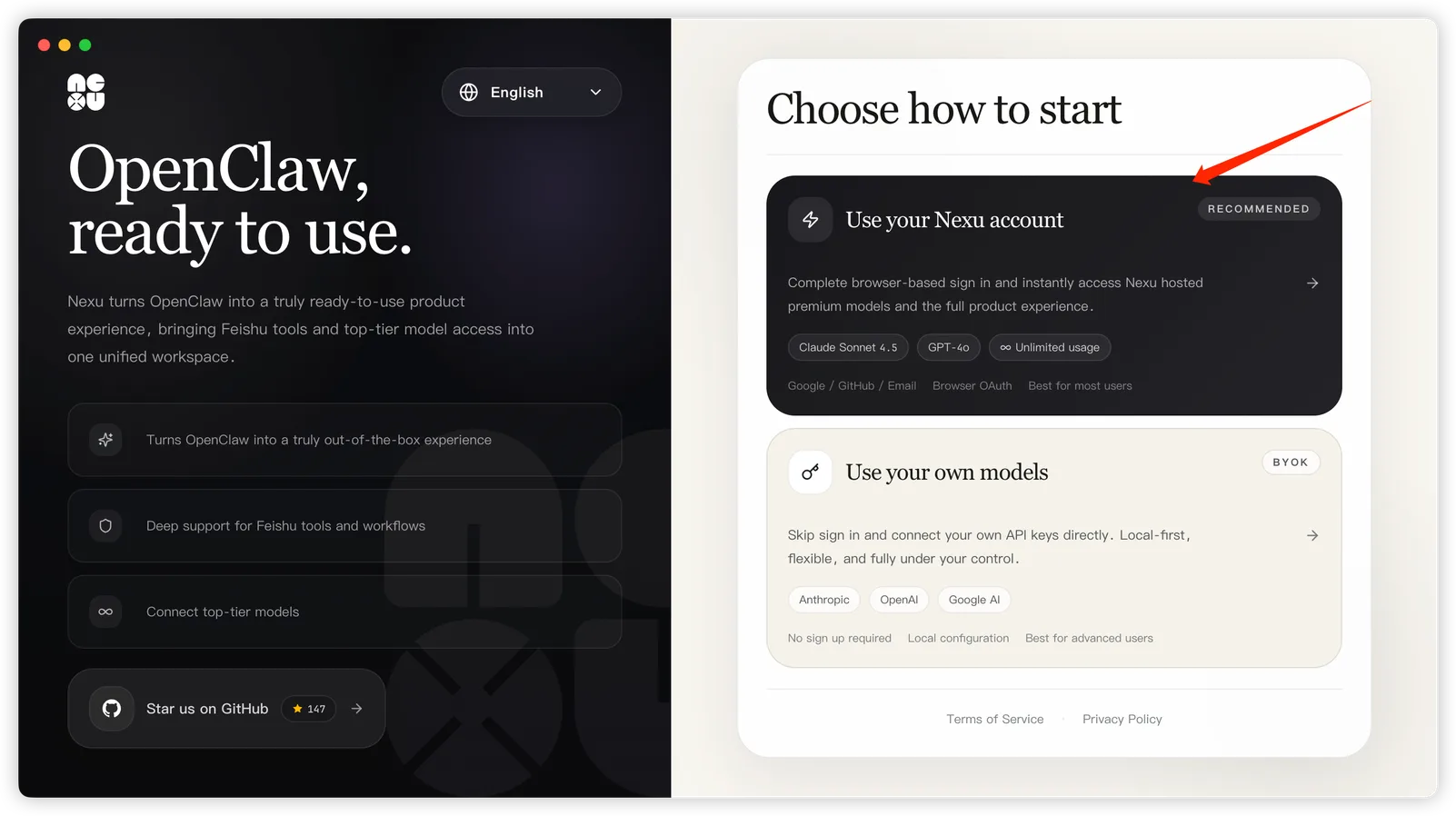 Choose sign-in method